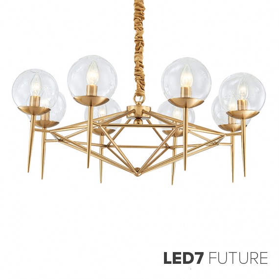 Loft Industry Modern - Gold Spire Chandelier